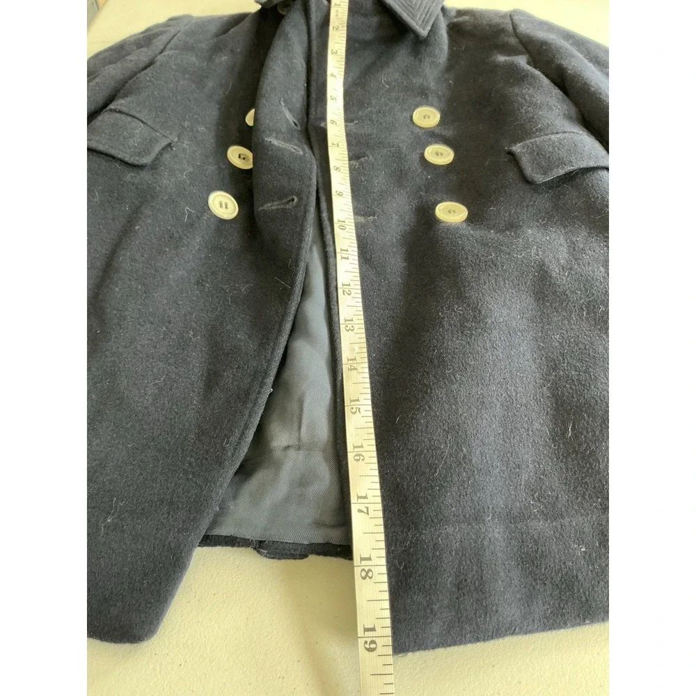 Vintage 1950s/60s Fieldston Grow-A-Year Boy's Navy Wool Sailor Pea Coat‎ Set